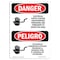 Signmission Safety Sign, OSHA Danger, 7" Height, Electrical Supply Station Bilingual Spanish OS-DS-D-57-VS-1200 - alternate 1